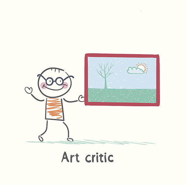 kunst-critic - museum art museum art connoisseur stock-grafiken, -clipart, -cartoons und -symbole