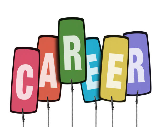 istock Career Colorful Tag in Wire Clamp 6 (Clipping Path) 450607129