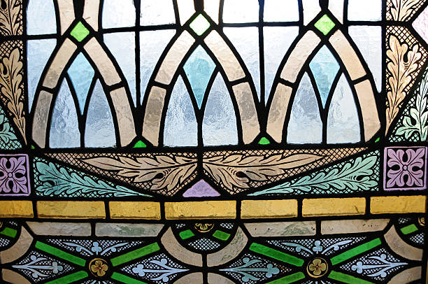 istock Stained glass window in Burgos Cathedral 450607383