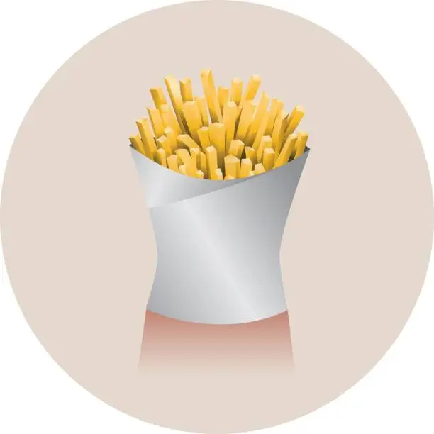 Vector illustration of French frites