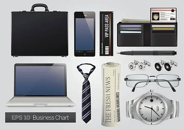 Vector illustration of Business elements