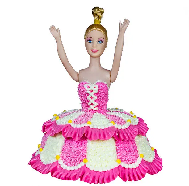 Beautiful Fancy Doll Birthday Cake