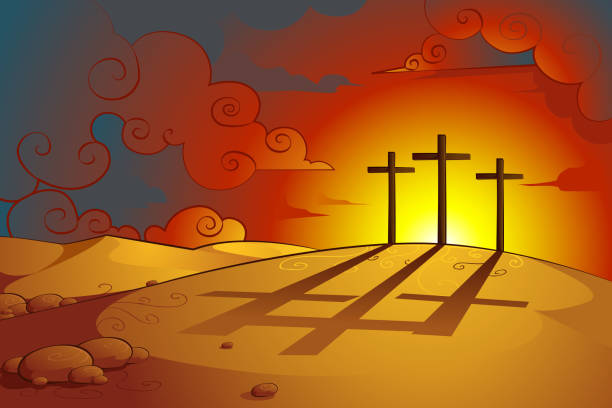 illustrations, cliparts, dessins animés et icônes de crucifixion de jésus christs - christs