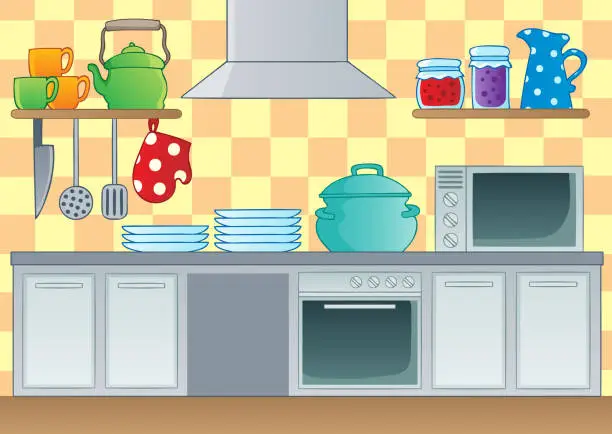 Vector illustration of Kitchen theme image 1