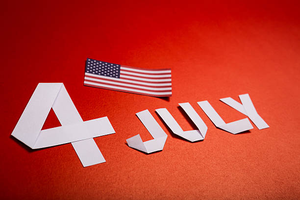 istock True paper cut of American Independence Day 4th July 450637577