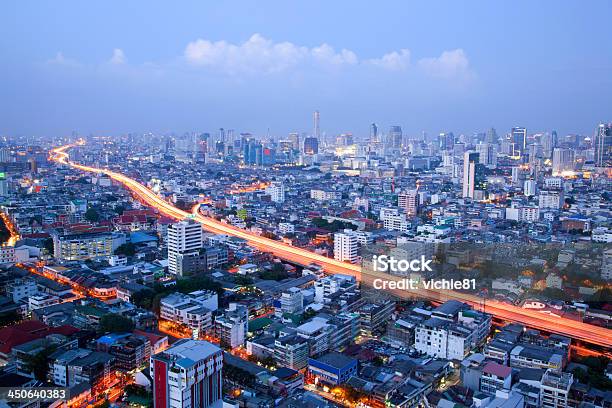 Bangkok Highway Stock Photo - Download Image Now - Aerial View, Architecture, Asia