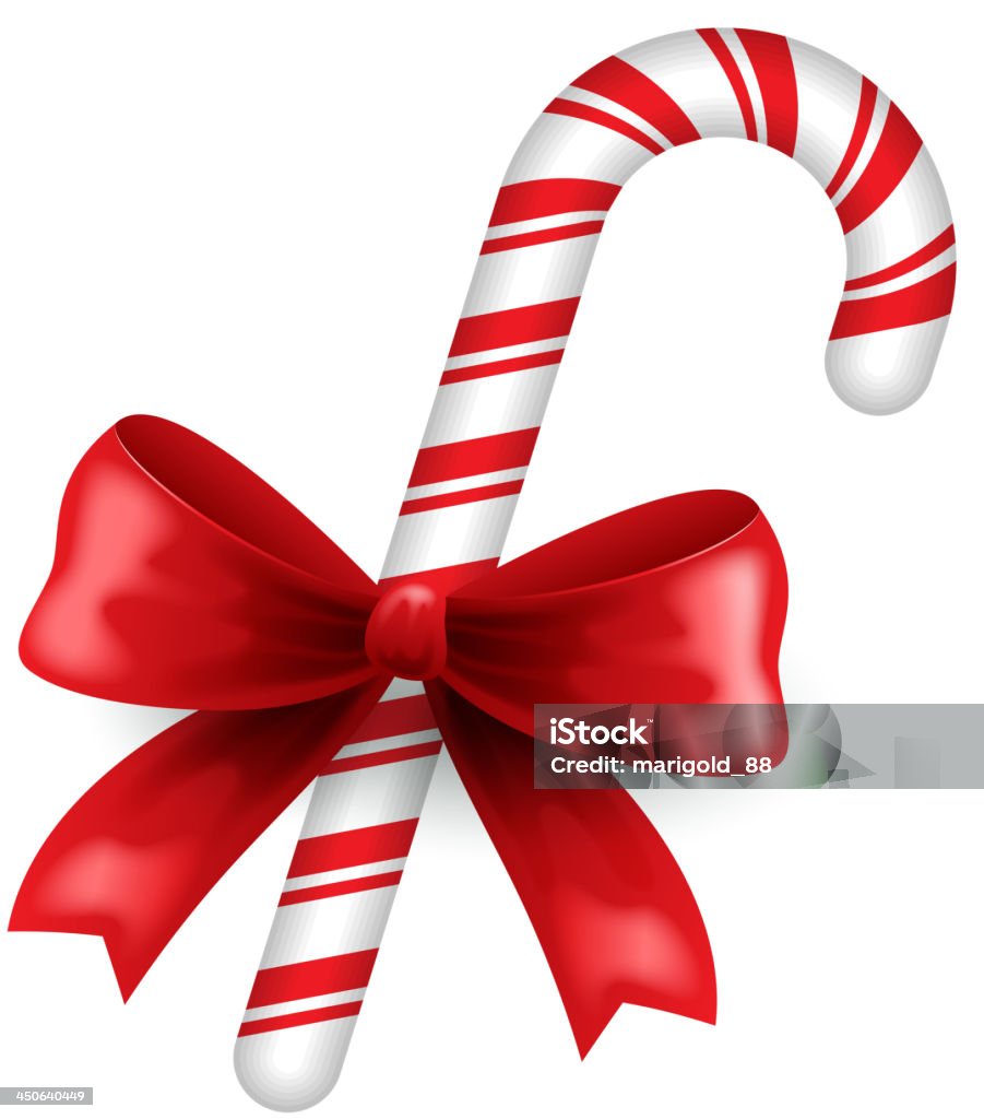 Christmas candy and bow Vector illustration Christmas candy with bow. EPS10.  Candy Cane stock vector