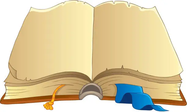 Vector illustration of Old book theme image 2