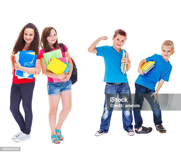 Photo libre de droit de Enfants Prêts Pour Lécole banque d'images et plus d'images libres de droit de Groupe de personnes - Groupe de personnes, Sac à dos, Adolescent