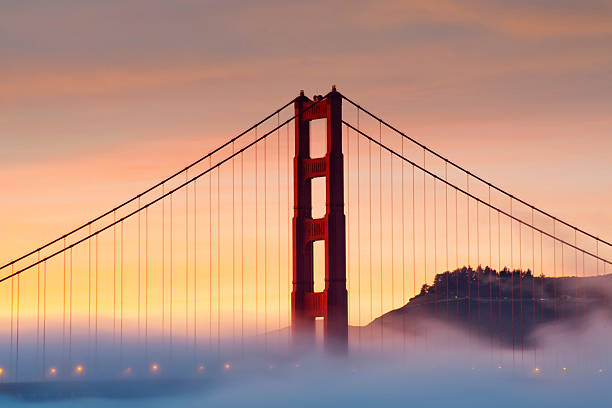 istock Golden Gate Bridge with fog 450644429