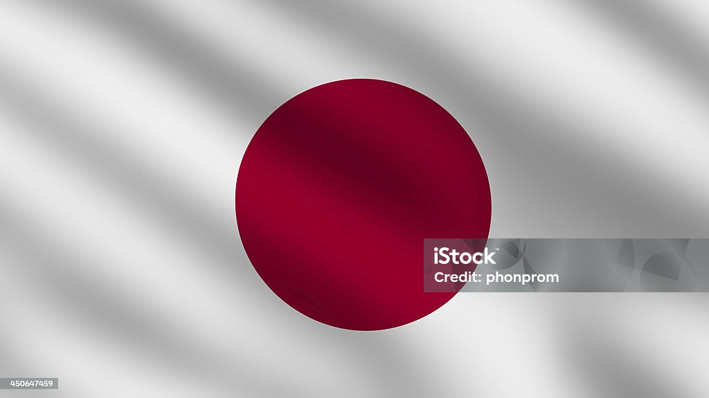 Flaga Japonii - Zbiór zdjęć royalty-free (Azja)