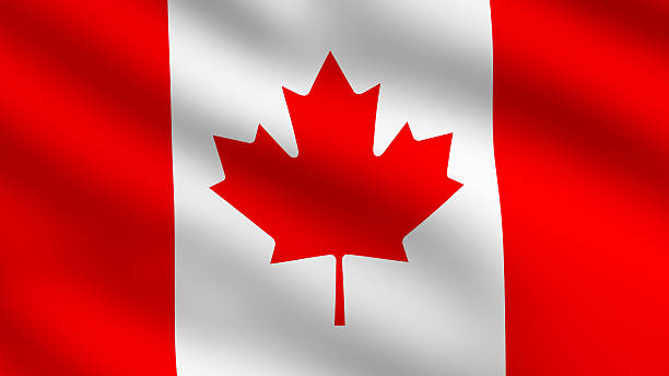 Canadian flag stock photo