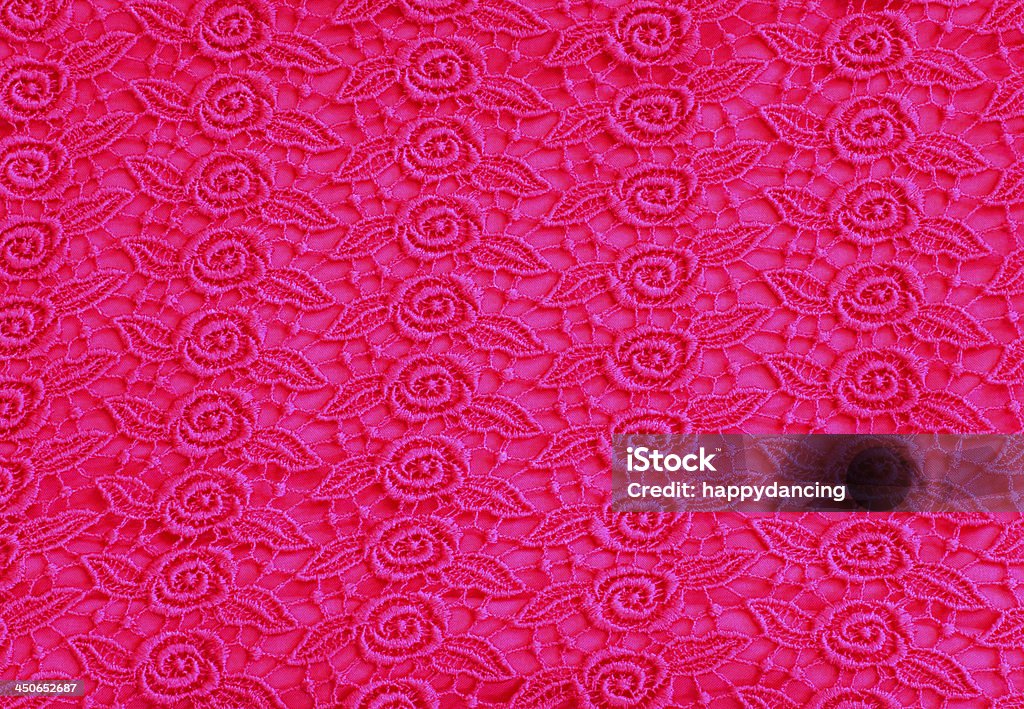 Dettaglio del motivo rosa in pizzo tessuto - Foto stock royalty-free di Abbigliamento