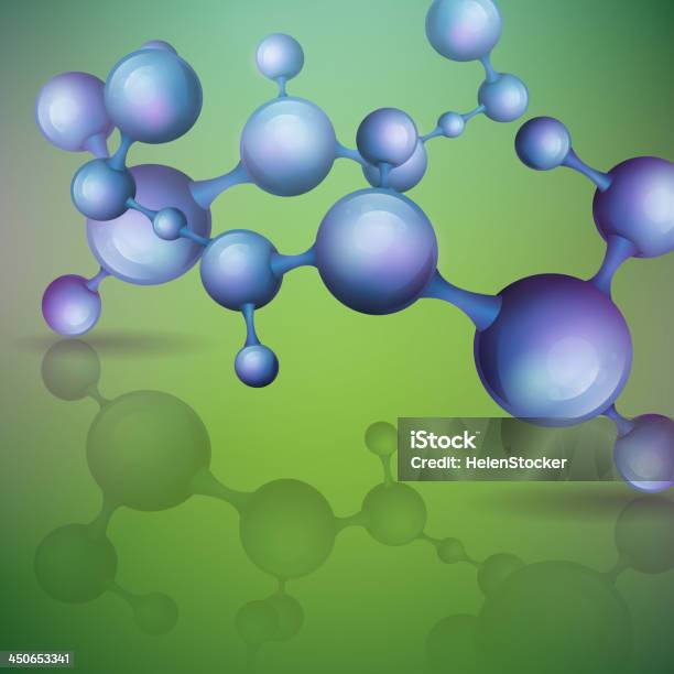 3d Molecule Background Stock Illustration - Download Image Now - Abstract, Atom, Backgrounds