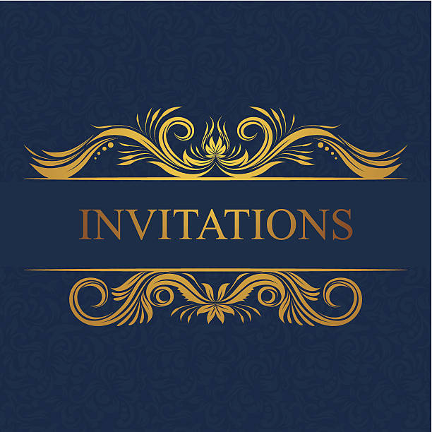 Decorative Invitations Card vector art illustration