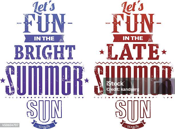 Sommer Typografie Stock Vektor Art und mehr Bilder von Alphabet - Alphabet, Blau, Computergrafiken