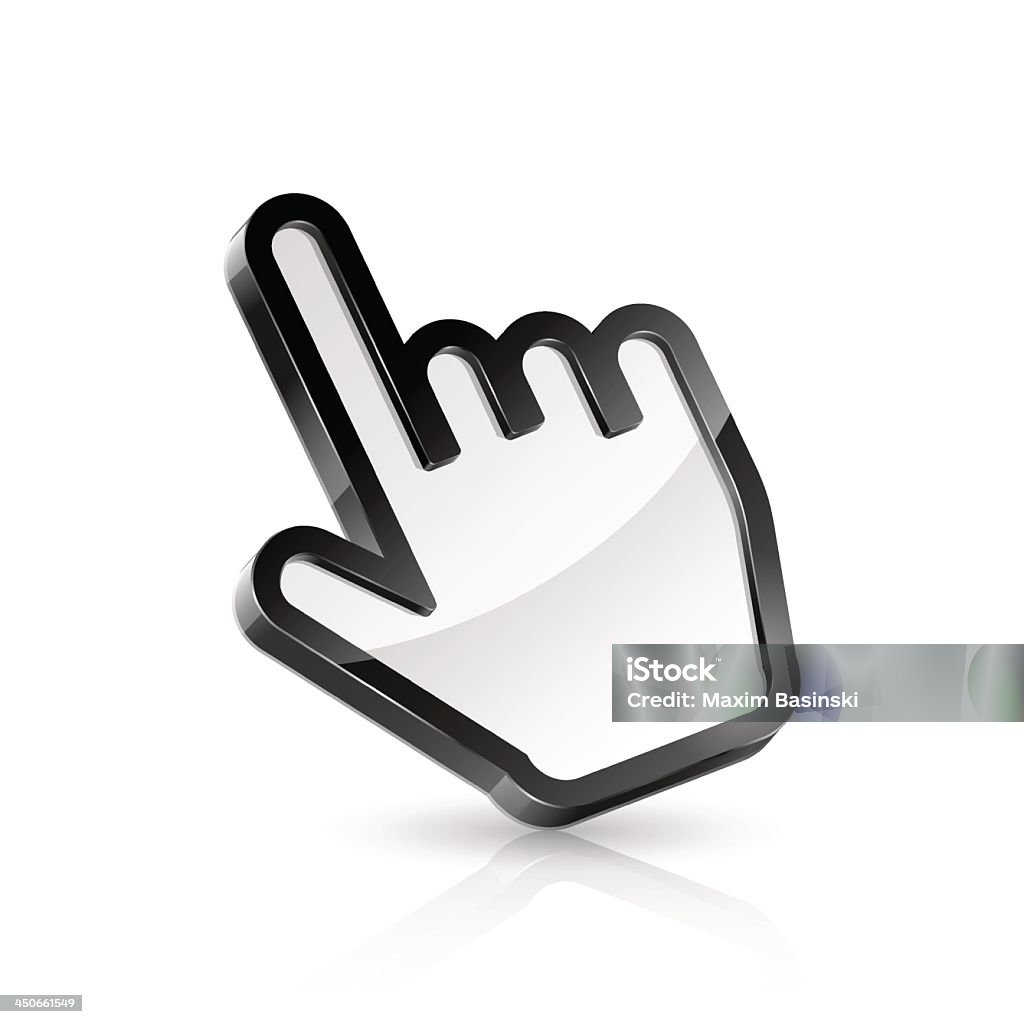 Computer Hand Point A Single Hand Computer Hand Pointing Upwards Stock Illustration ...