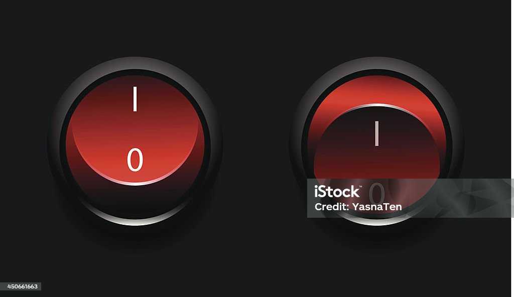 Red Toggle Buttons Vector Toggle Buttons Stock Illustration - Download Image Now - Black ...