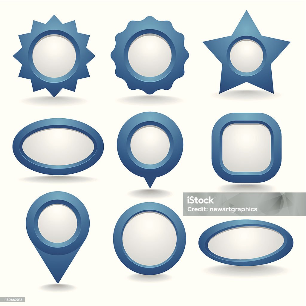 Blue Copy Button Blue Button Collection With Grey Copyspace Stock Illustration ...