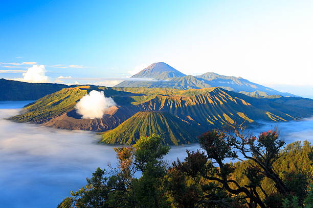 istock view of the volcano Bromo at sunrise 450662657