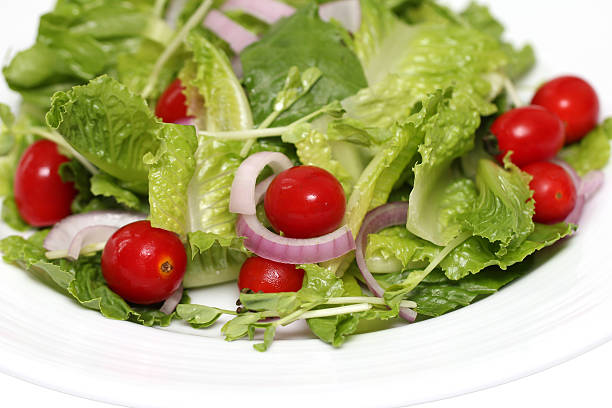 cos salada - red romaine imagens e fotografias de stock