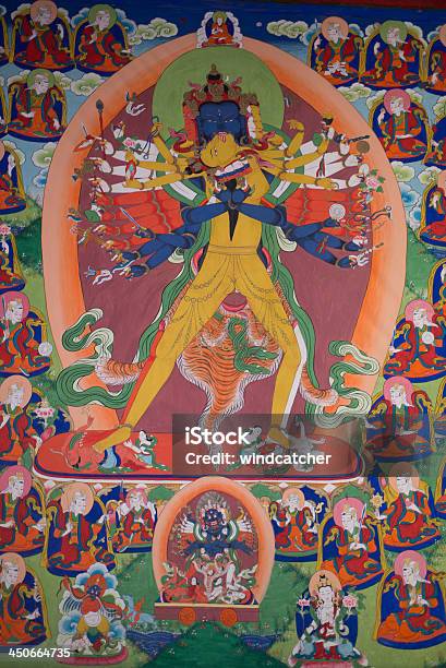 Acient Thangka In Tibet Tempio - Fotografie stock e altre immagini di Buddha