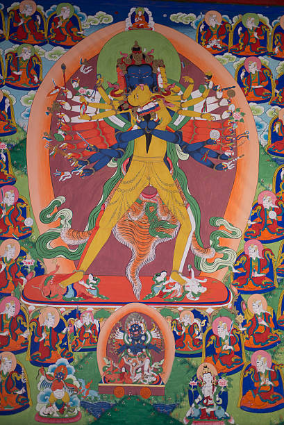 istock Acient Thangka in Tibet temple(cultural relic) 450664735