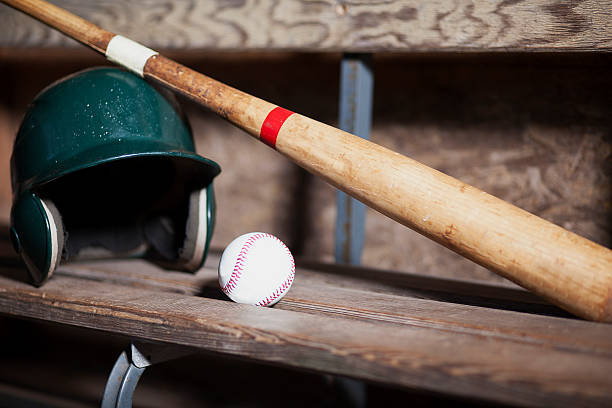 istock Baseball Bat, Helmet and Ball Still Life 450667341