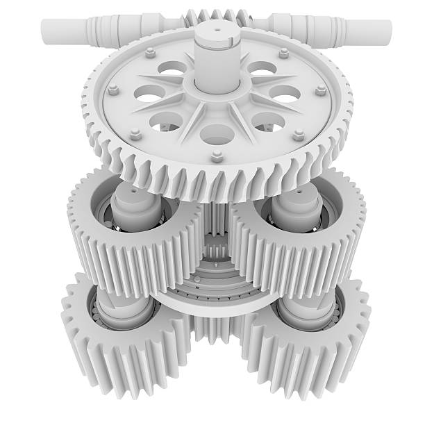 istock White shafts, gears and bearings 450667847