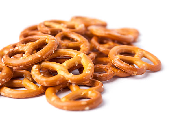 istock Cookies pretzels on a white background 450667937