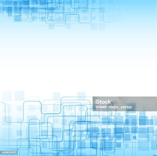 Abstract Tech Background Stock Illustration - Download Image Now - Blue, Technology, Geometric Shape