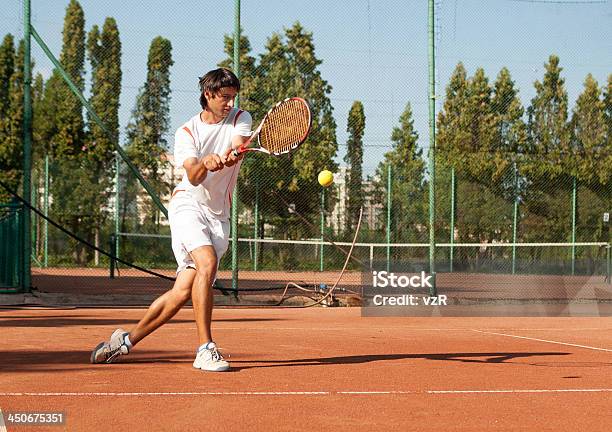 Powerful Backhand Stock Photo - Download Image Now - Accuracy, Aggression, Backhand Stroke
