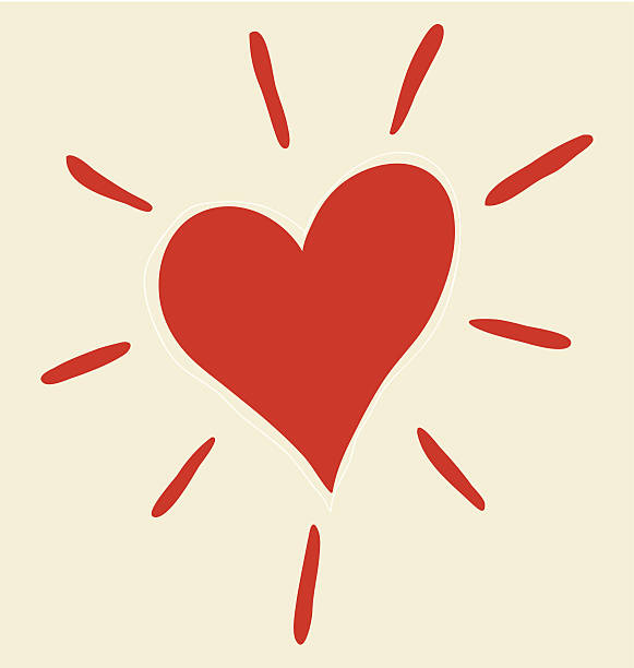 eksplodować promieniami serca - friendship satisfaction admiration symbol stock illustrations