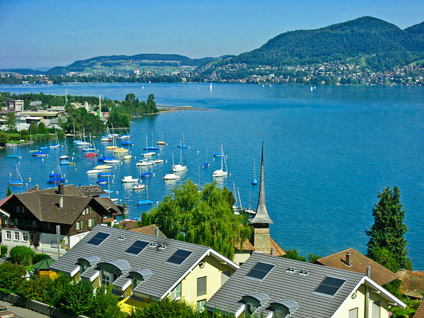 istock top view of yachts on the biggest lake 450678269