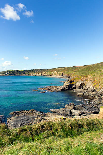 istock Kenneggy Sand Cornwall England blue sky and sea 450682141