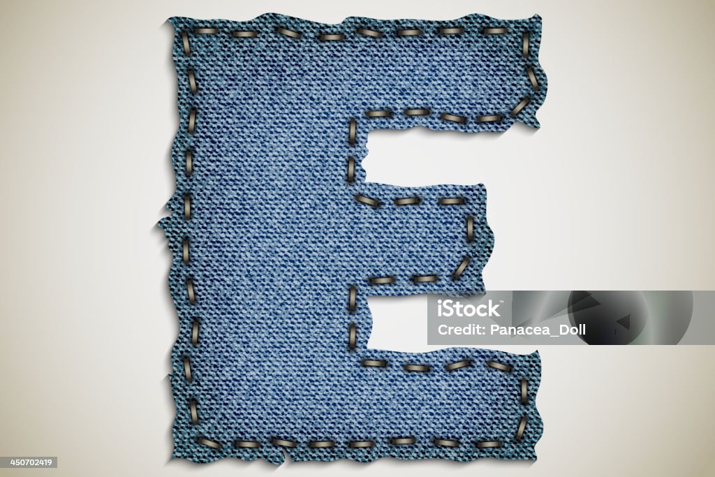 デニム書の例 - アルファベットのロイヤリティフリーベクトルアート