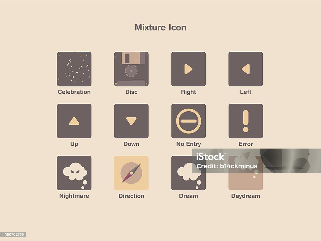 Mixture Icon Set 1 Mixture of different type of icon At The Bottom Of stock vector