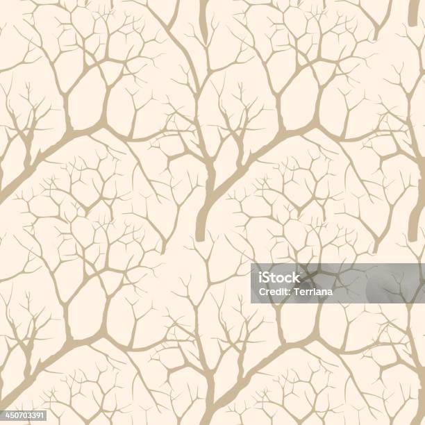 Осень Деревья Бесшовный Фон — стоковая векторная графика и другие изображения на тему Абстрактный - Абстрактный, Бежевый, Бежевый фон