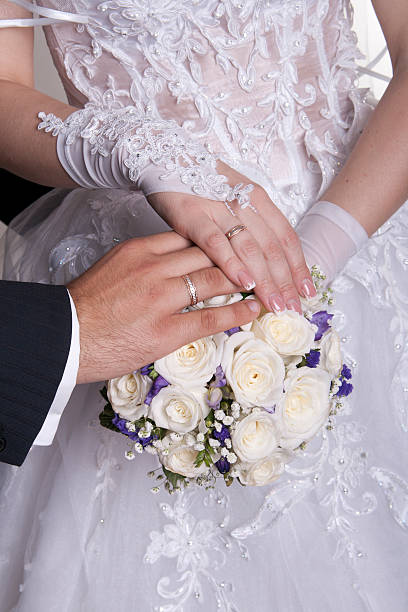 istock Bridal bouquet on wedding day 450703425