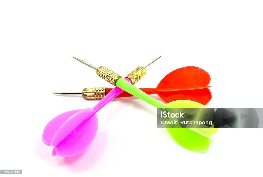 Juego de dardos de color aislado - Foto de stock de Agujero libre de derechos