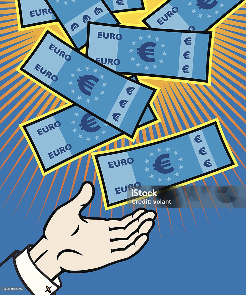 Jackpot, dinero del cielo. - arte vectorial de Billete de Banco de la Comunidad Europea libre de derechos