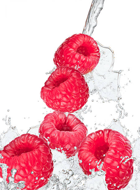 fresh berry in water splash