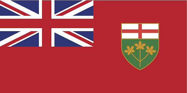 Province of Ontario (Canada) Province of Ontario ontario flag stock illustrations