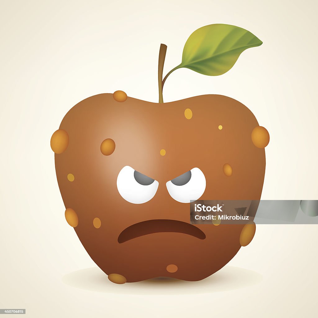 Apple Angry Expression Angry Apple Stock Illustration - Download Image Now - Anger, Apple ...