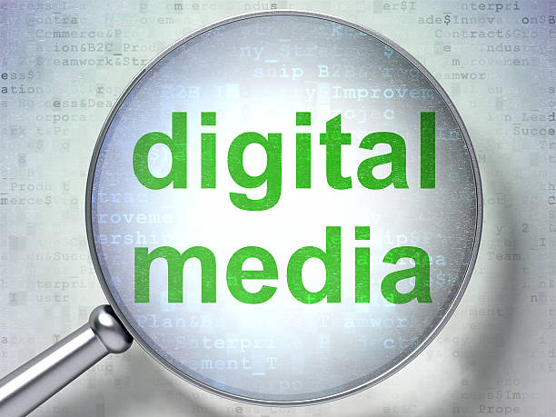 istock Marketing concept: Digital Media with optical glass 450710435