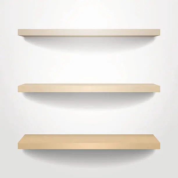 Vector illustration of Shelves