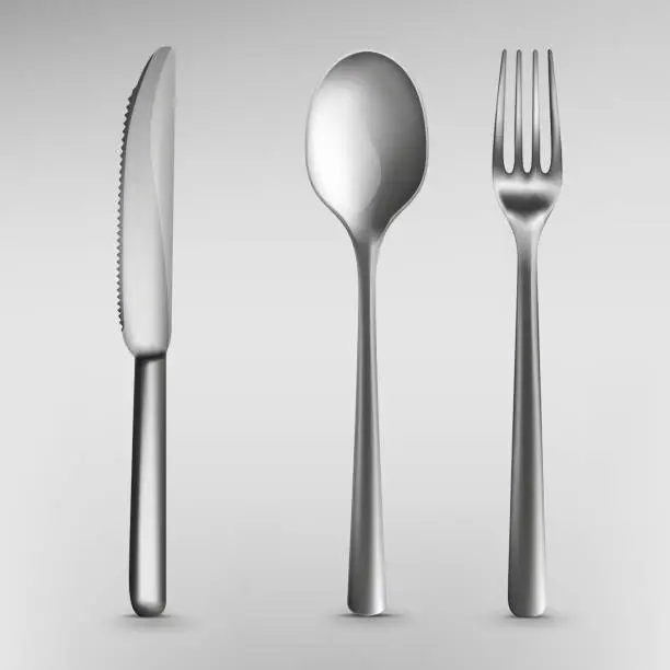 Vector illustration of fork spoon knife