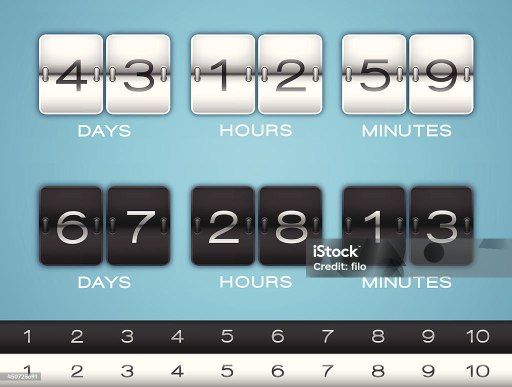 Time Saved Clock Flip Clock Stock Illustration - Download Image Now - Countdown, Bank ...