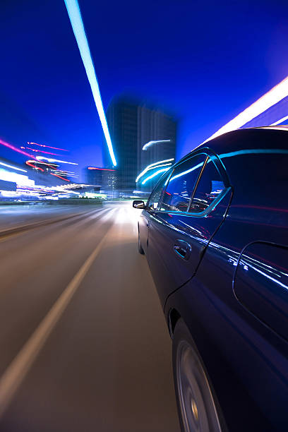 istock The car moves at great speed 450725773