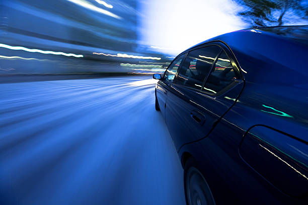 istock The car moves at great speed 450725801